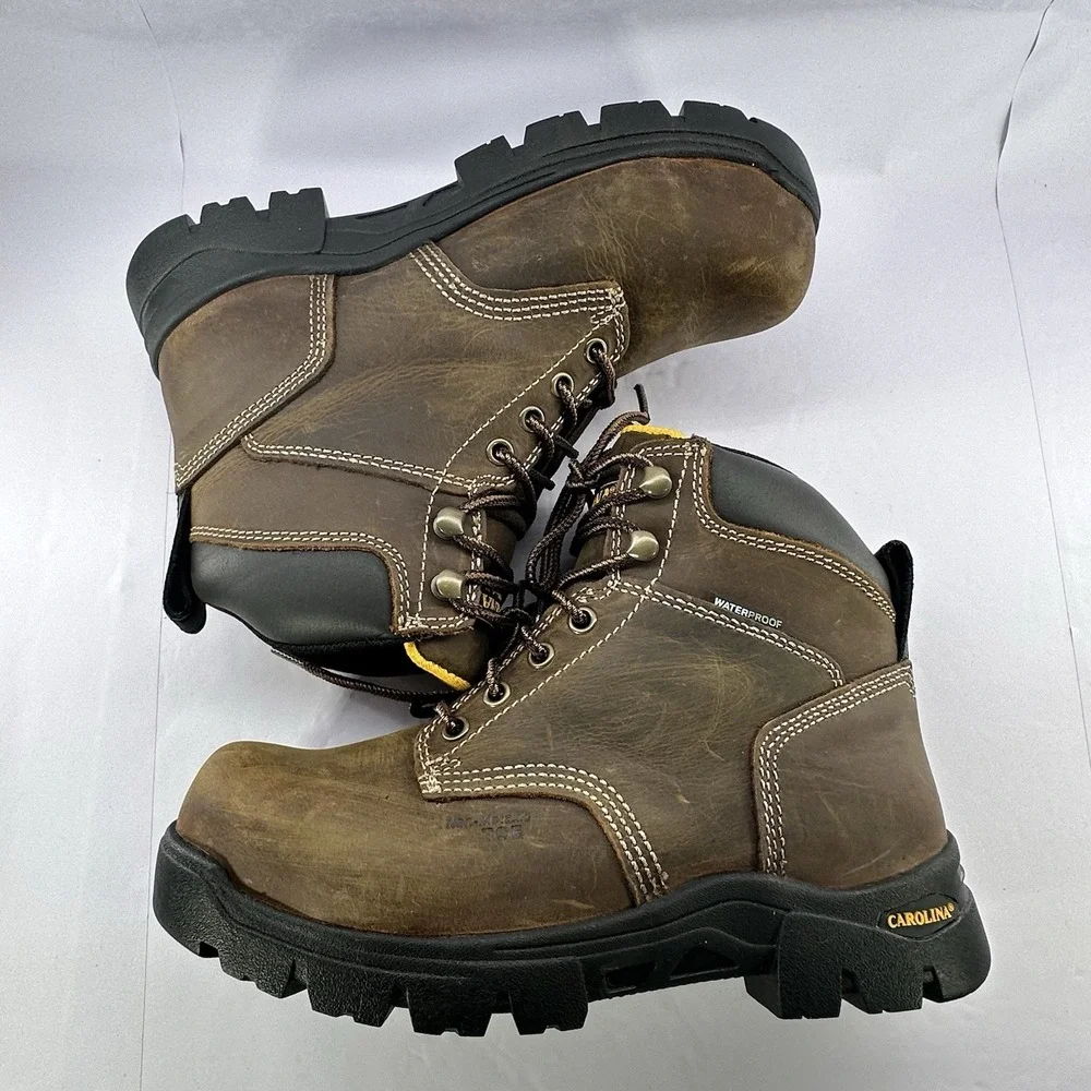 Carolina CA1626 Work Boots Mens 7.5W Waterproof EH Soft Toe ASTM Leather Brown